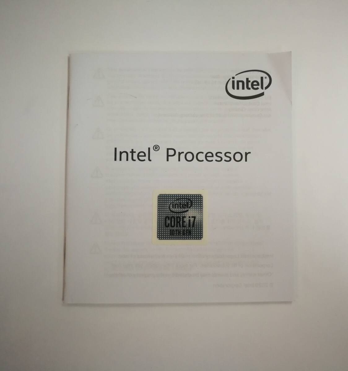 正規品 【 INTEL CORE i7 10th Gen 】エンブレムシール 未使用 INTEL CORE i7 シール 複数在庫_画像1