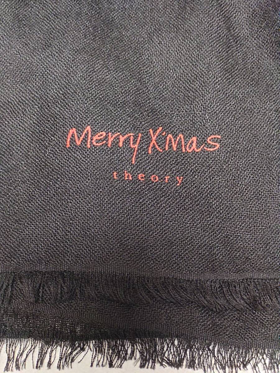 Theory luxe セオリーリュクス 黒 カシミヤ100%ストール 未使用 美品 _画像5