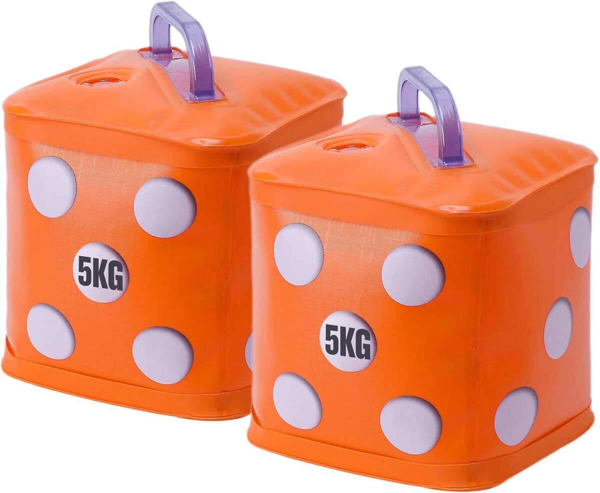 ダンベル5kg/2個セット ポータブルトラベルダンベル 水入りダンベルセット 折_画像2