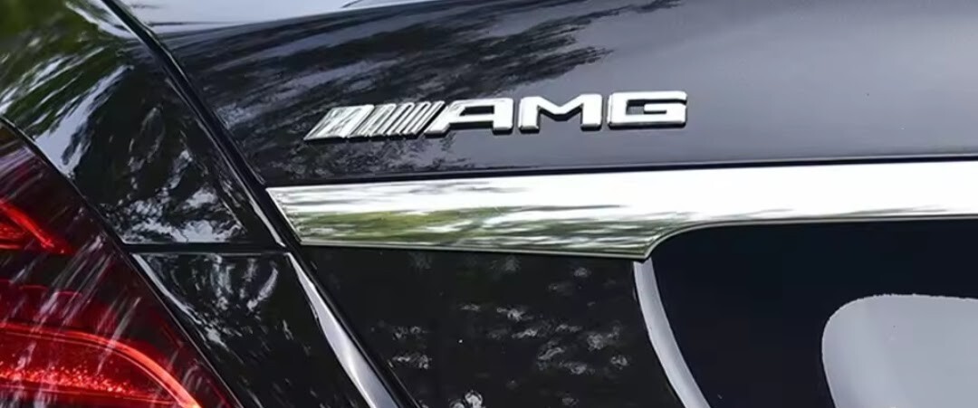 メルセデス　ベンツ　立体　AMG エンブレム　ブラック　黒色　メッキ、_画像3