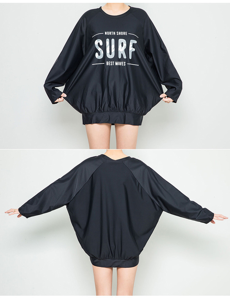 値下げ！ラッシュガード レディース 日焼け防止 体型カバー 水着 レディース 長袖ラッシュガード 4点上下セット_画像9