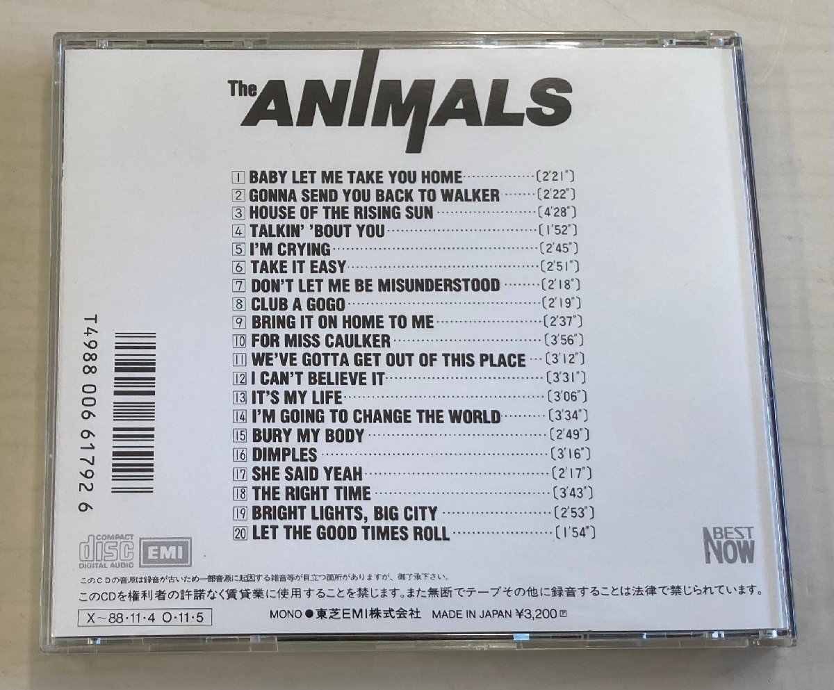 CDB5946 アニマルズ THE ANIMALS / ザ・シングルズ 国内盤中古CD 旧規格・角丸帯付き 税表記なし 送料100円_画像2