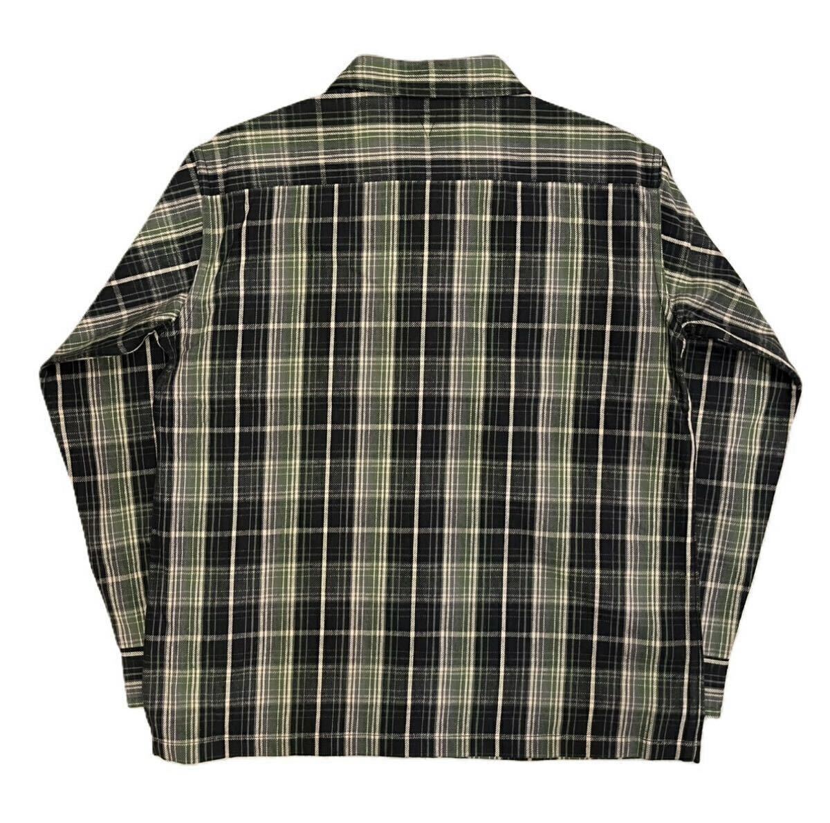 36 WAREHOUSE 30周年 Lot 3063 1930’s WPA ONE POCKET PULLOVER SHIRTS GREEN_画像2