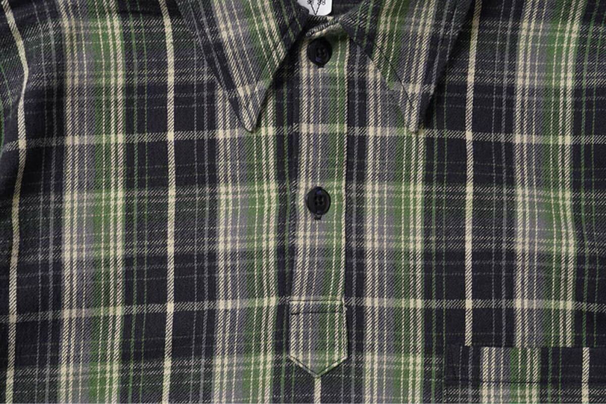 36 WAREHOUSE 30周年 Lot 3063 1930’s WPA ONE POCKET PULLOVER SHIRTS GREEN_画像3