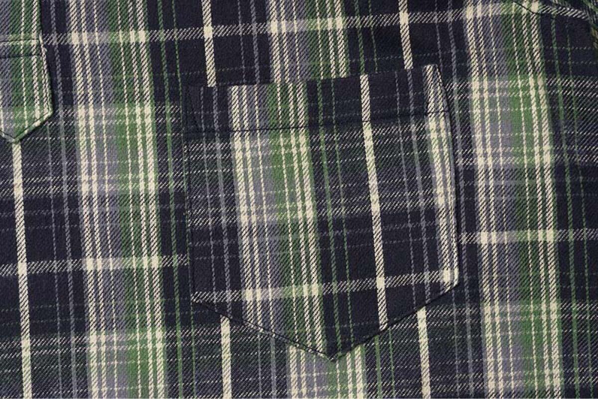 36 WAREHOUSE 30周年 Lot 3063 1930’s WPA ONE POCKET PULLOVER SHIRTS GREEN_画像4