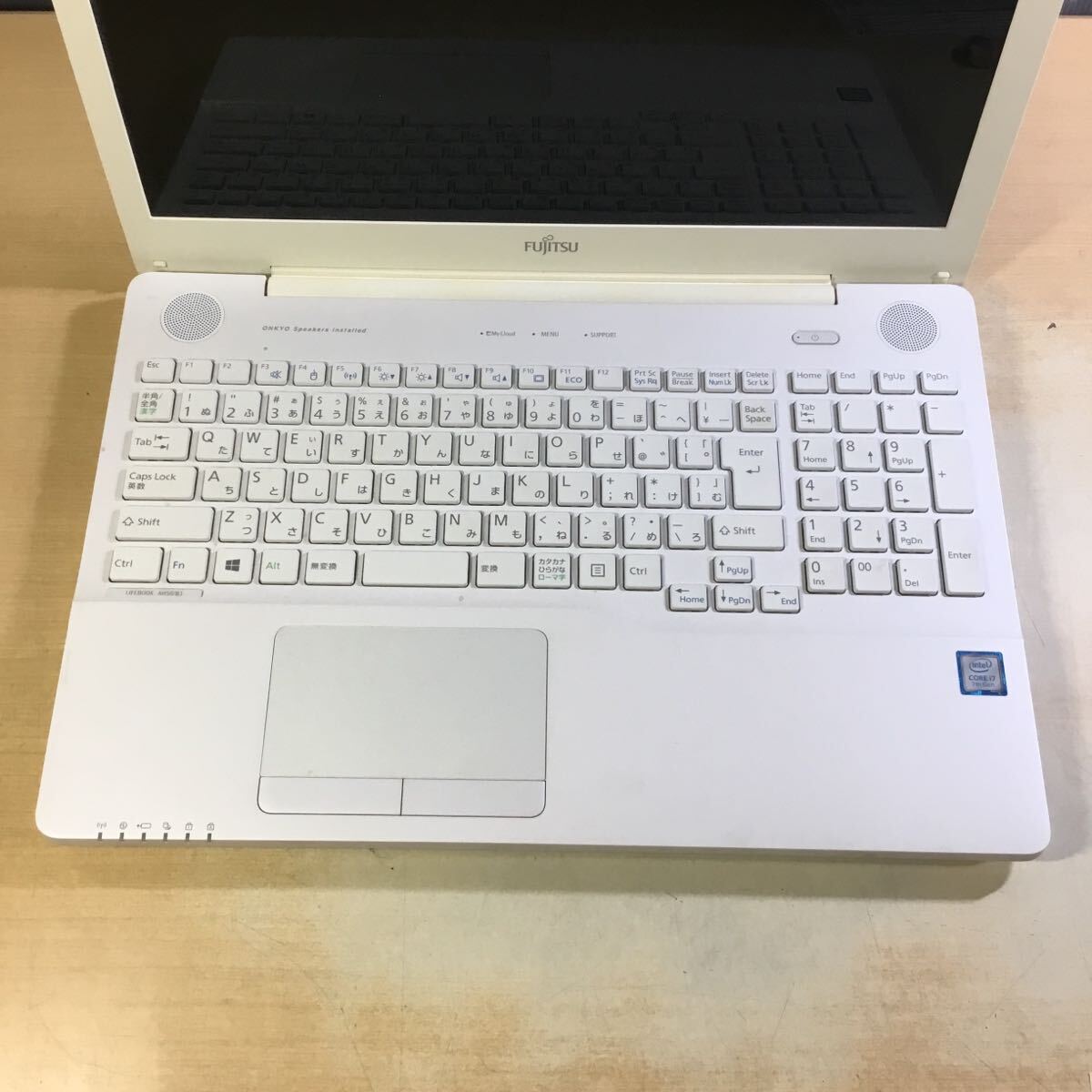 （110662F）FUJITSU LIFEBOOK AH50/B3 i7-7700HQ CPU@2.8GHz BIOS確認済 HDD無し OS無し 本体のみ ジャンク_画像3