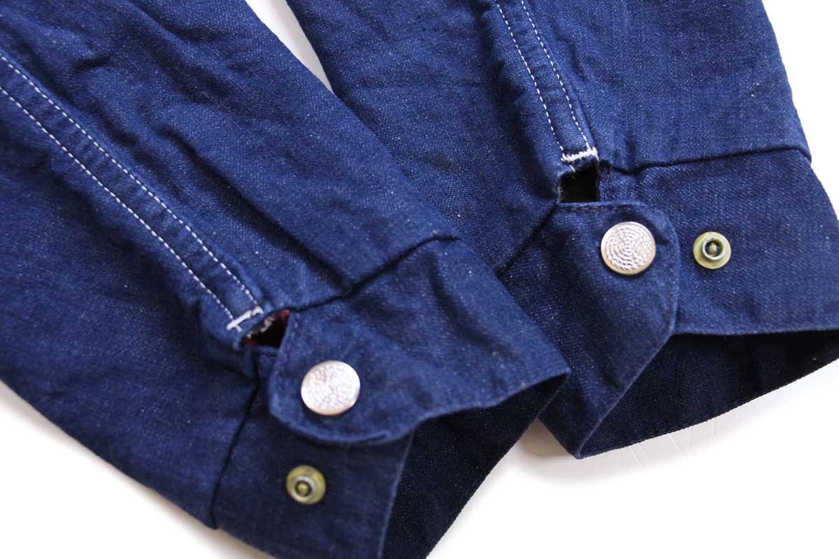 ★60s UNKNOWN チェック プリントネルライナー デニムジャケット★ビンテージ ジージャン ランチ カントリー レディース ボーイズ キッズ_画像6