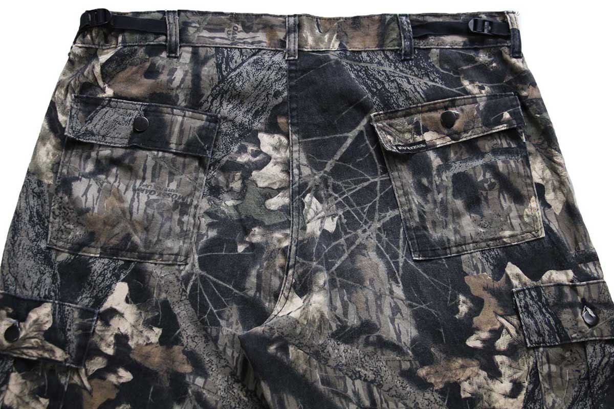 ★90s USA製 WOLF MOUNTAIN MOSSY OAK BREAK UP リアルツリーカモ カーゴパンツ L★オールド アウトドア ハンティング ビッグサイズ_画像5