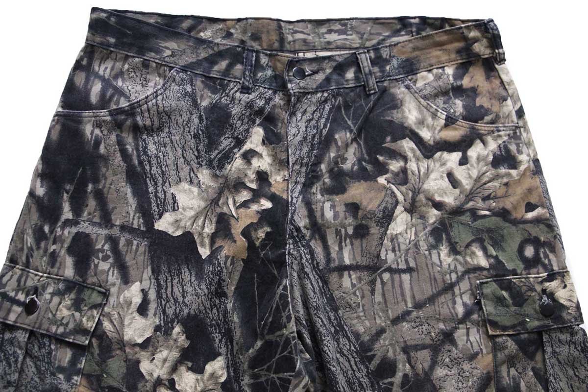 ★90s USA製 WOLF MOUNTAIN MOSSY OAK BREAK UP リアルツリーカモ カーゴパンツ L★オールド アウトドア ハンティング ビッグサイズ_画像4