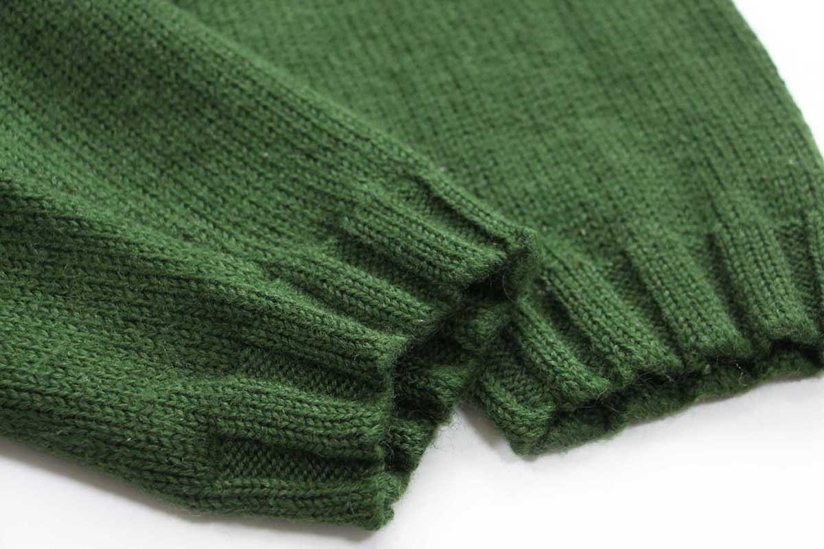 ★90s J.CREW 無地 ウールニット セーター 緑 L★オールド ビンテージ 巨人タグ グリーン オーバーサイズ ビッグサイズ_画像6