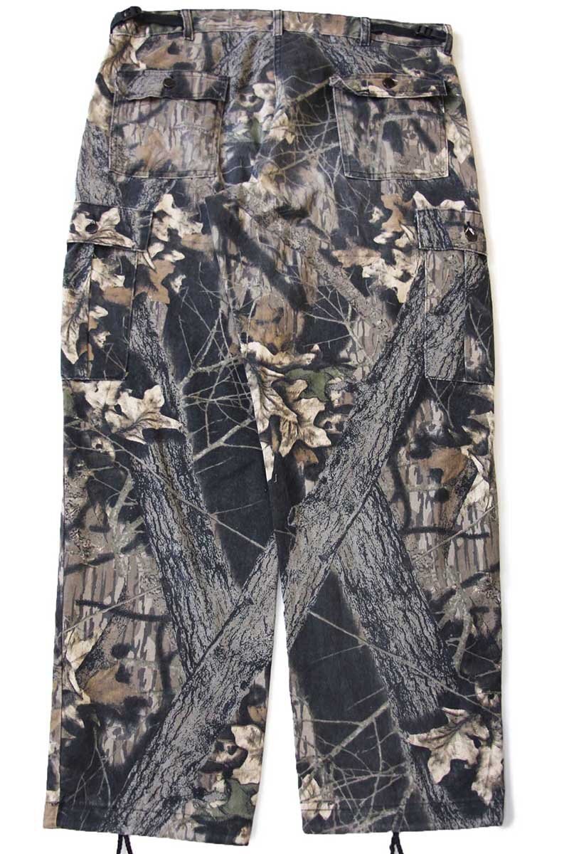 ★90s USA製 WOLF MOUNTAIN MOSSY OAK BREAK UP リアルツリーカモ カーゴパンツ L★オールド アウトドア ハンティング ビッグサイズ_画像3