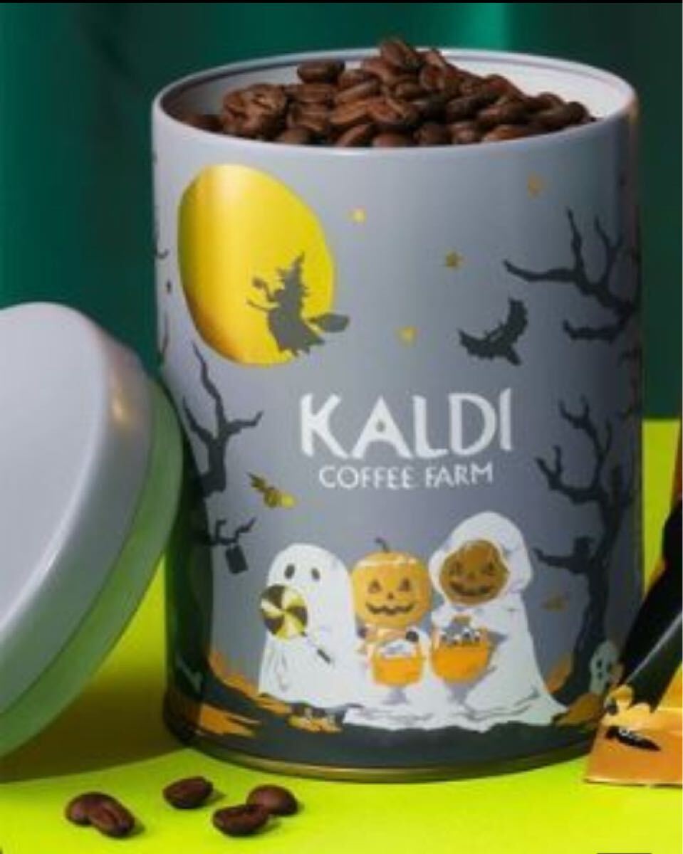 カルディ キャニスター缶 ハロウィン限定缶 キャニスター　コーヒー豆保存　保存容器　密閉容器　防湿_画像2