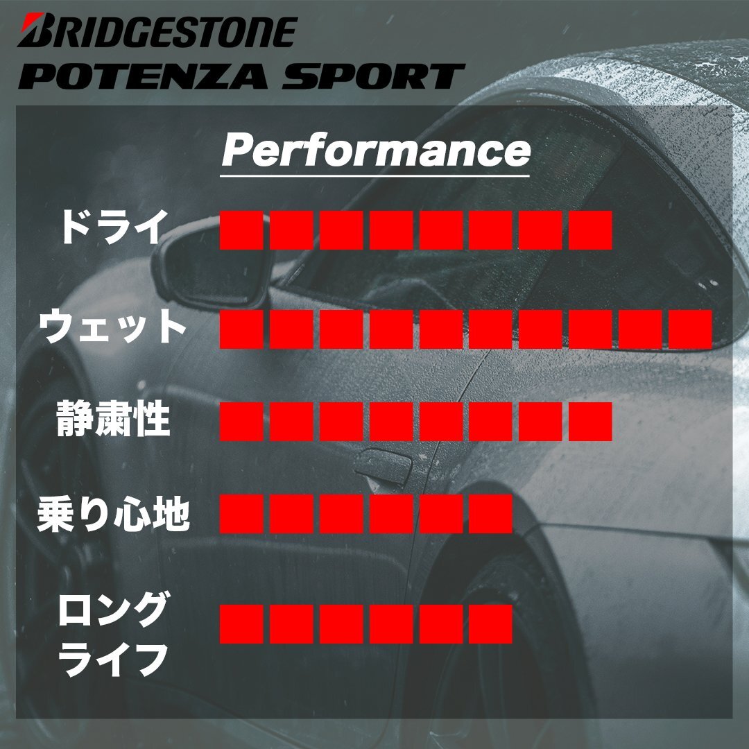 2025年製 BRIDGESTONE POTENZA SPORT 205/45R17 205/45-17 88Y XL ブリヂストン 4本セット ポテンザスポーツ BS 4本SET_画像7