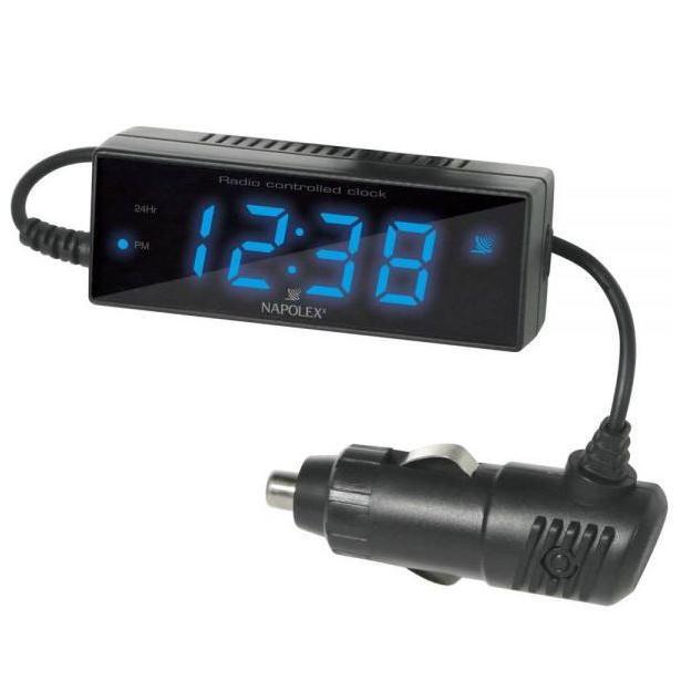 【アウトレット品】 電波時計 見やすいLED発光表示 時間合わせ不要 デジタル表示 コンパクトサイズ 時計 車 カーアクセサリー FIZZ-870_画像9