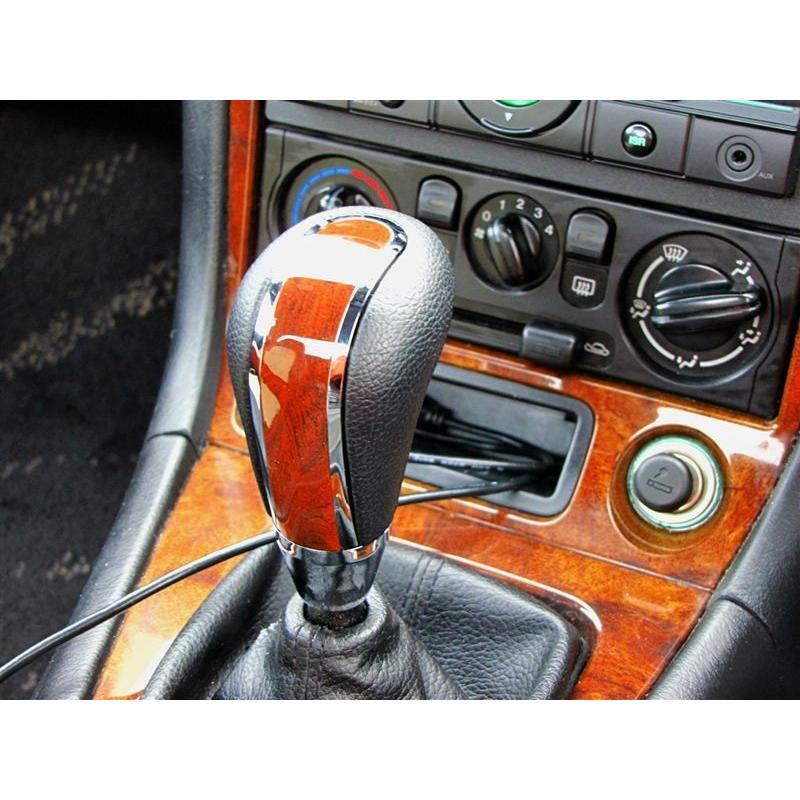 【アウトレット品】 レザー調＆木目調 シフトノブ ゲート式AT車 MT車 シフトレバー レザー 木目 カスタム カーパーツ 簡単 LV-891_画像3