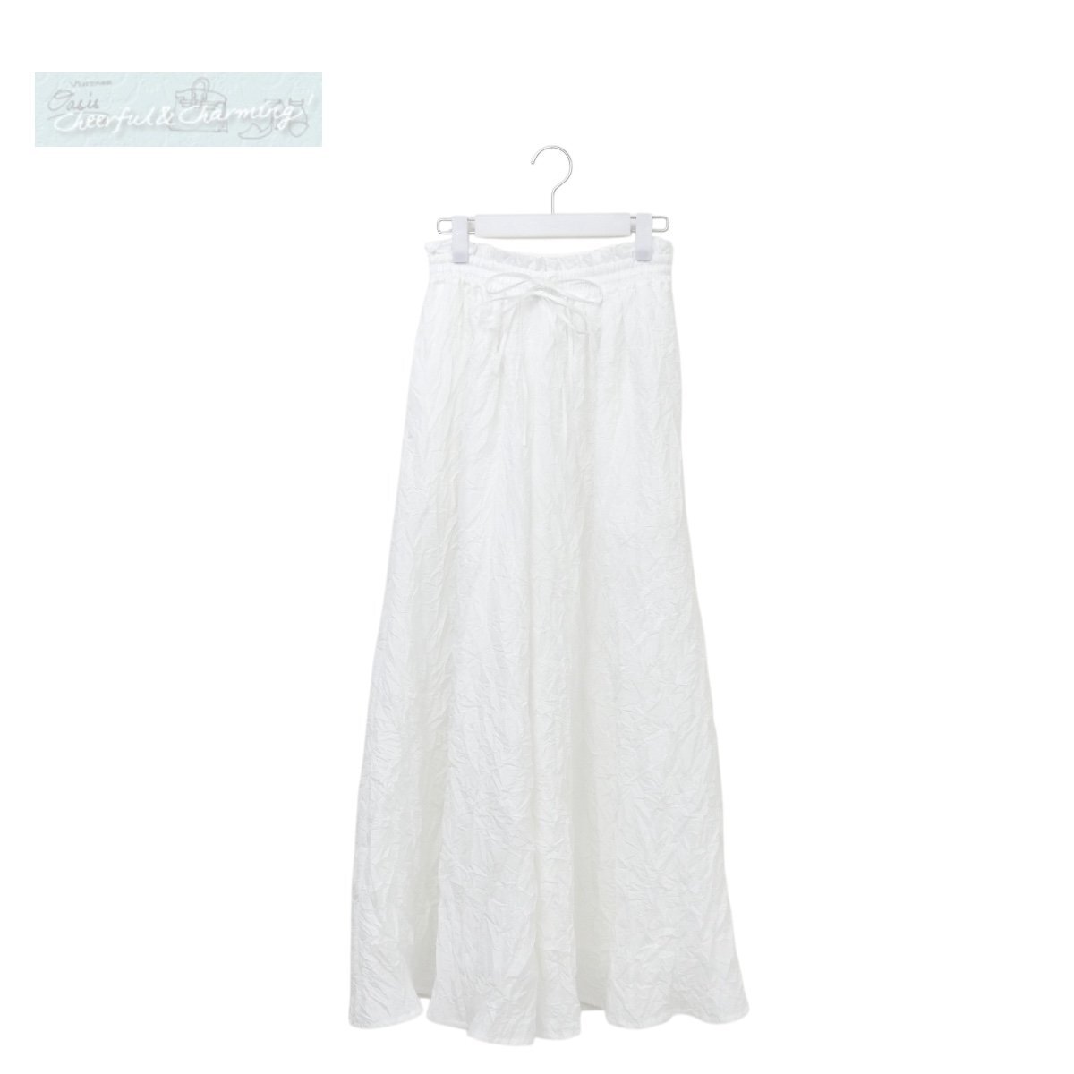 cygne シーニュ Germaine ワッシャーワイドパンツ 0 ホワイト ポリエステル '24年商品_画像1