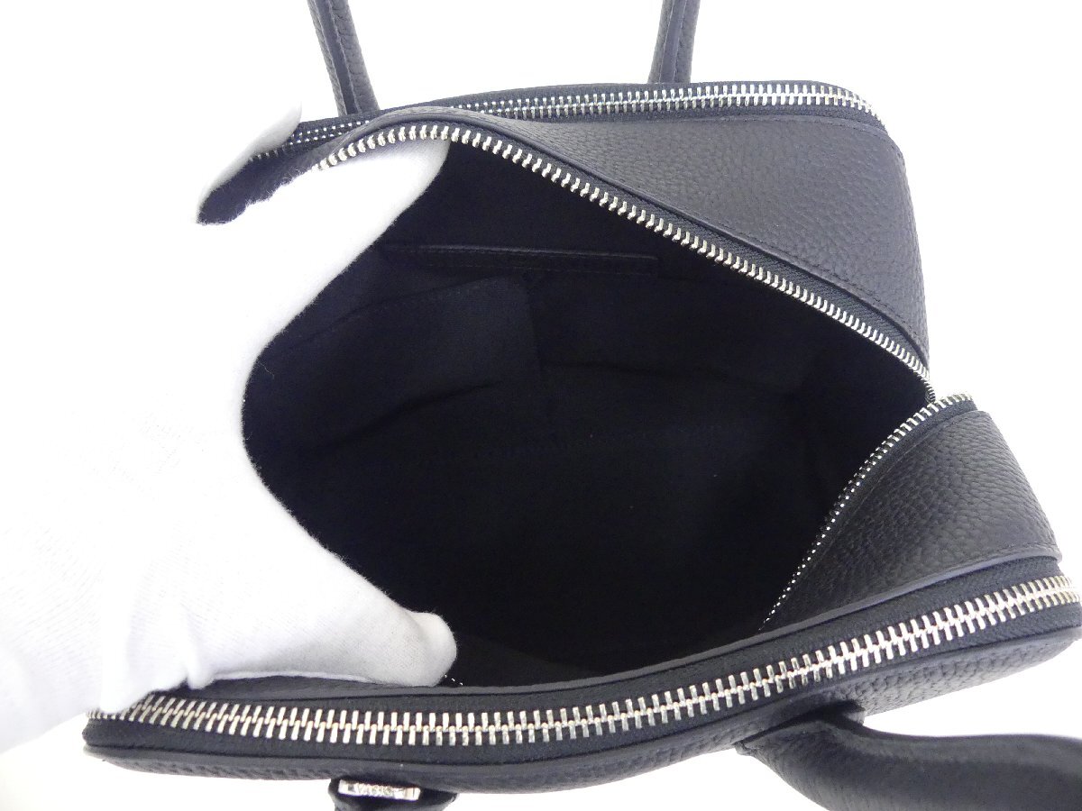 Sランク VASIC ヴァジック CARGO MINIMINI ブラック 牛革 2WAYハンドバッグ_画像5