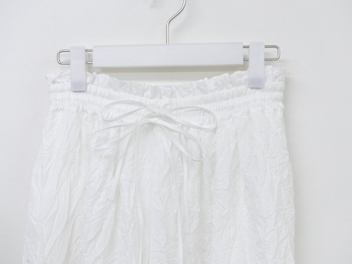 cygne シーニュ Germaine ワッシャーワイドパンツ 0 ホワイト ポリエステル '24年商品_画像2