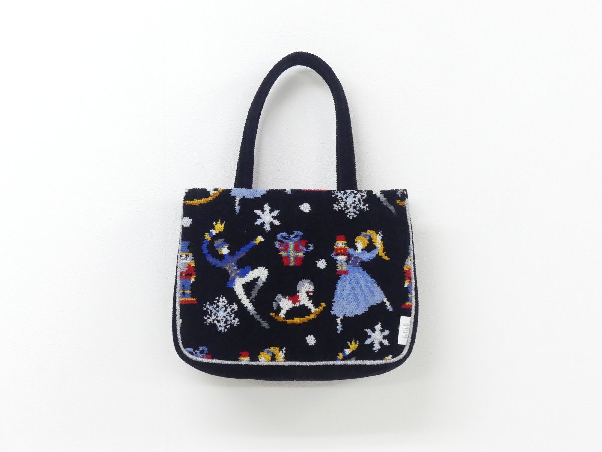 FEILER フェイラー カスノワゼットバッグ ブラック くるみ割り人形 ハンドバッグ シュニール織 '21年商品_画像2