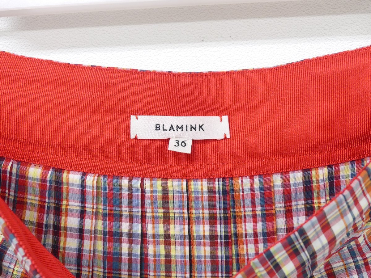 BLAMINK ブラミンク スカート 36 レッドMIX コットン 7924-230-0098_画像2