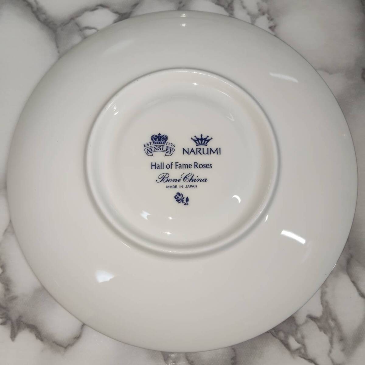 【H1022〇】AYNSLEY ティーセット 1客 Hall of Fame Roses NARUMI Bone China ピンク 金縁 ティーカップ ソーサー 陶器 エインズレイ_画像8