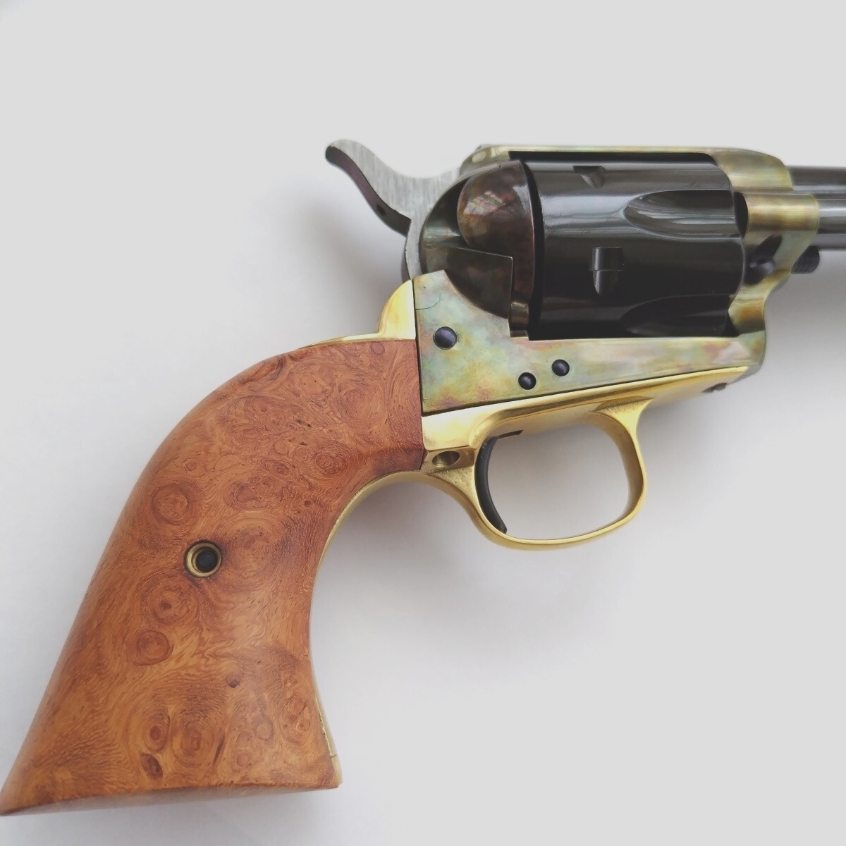 HWS ハートフォード SAA.45 メッキケースハードンカスタム ウェイトモデル アティラリー 発火式モデルガン 東京店カスタム真鍮製BS/TG付_画像7