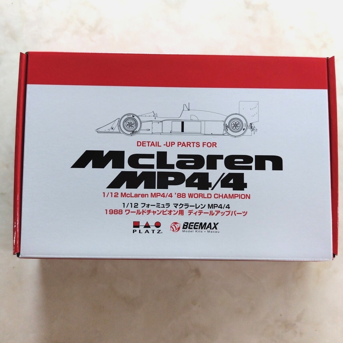 1/12 プラッツ/BEEMAX フォーミュラシリーズ マクラーレン MP4/4用 1988 ディテールアップパーツ【EX12002】未組立品TABU DESIGNデカール付_画像1
