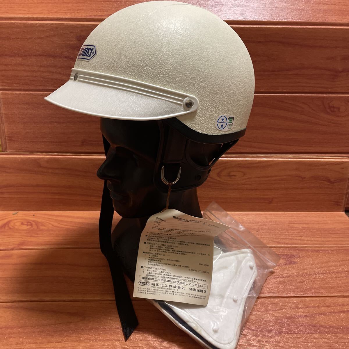  снят с производства редкость подлинная вещь SHOEI SC-1 неиспользуемый товар шлем 54-57 см половина ад весь semi-hat белый новый товар не использовался долгосрочное хранение Shoei ARAI custom Tachibana Vintage 