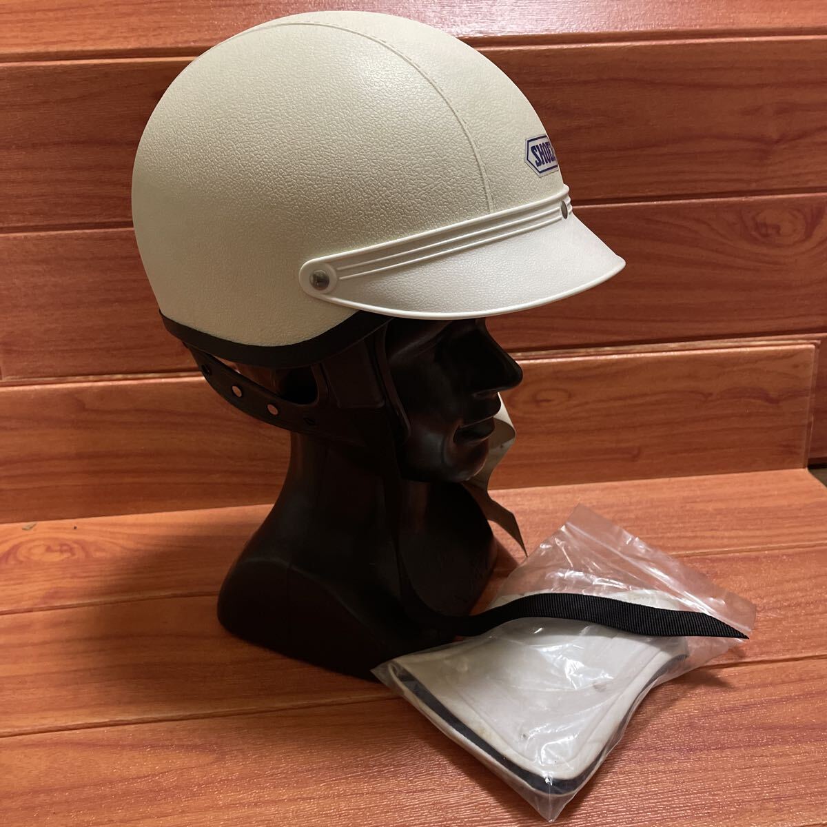  снят с производства редкость подлинная вещь SHOEI SC-1 неиспользуемый товар шлем 54-57 см половина ад весь semi-hat белый новый товар не использовался долгосрочное хранение Shoei ARAI custom Tachibana Vintage 