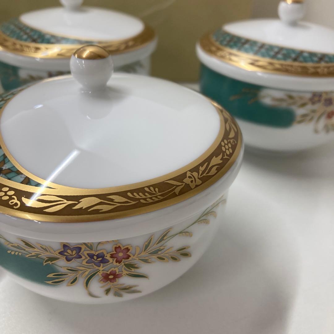 【新品未使用】　乃りたけ　Noritake　5客　蓋付　保管品　湯飲み茶わん　緑茶　お茶　湯呑_画像6