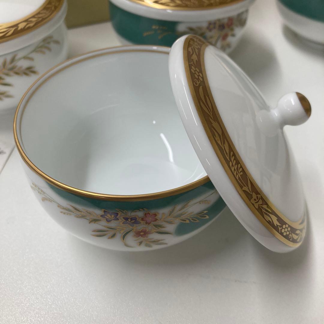 【新品未使用】　乃りたけ　Noritake　5客　蓋付　保管品　湯飲み茶わん　緑茶　お茶　湯呑_画像10