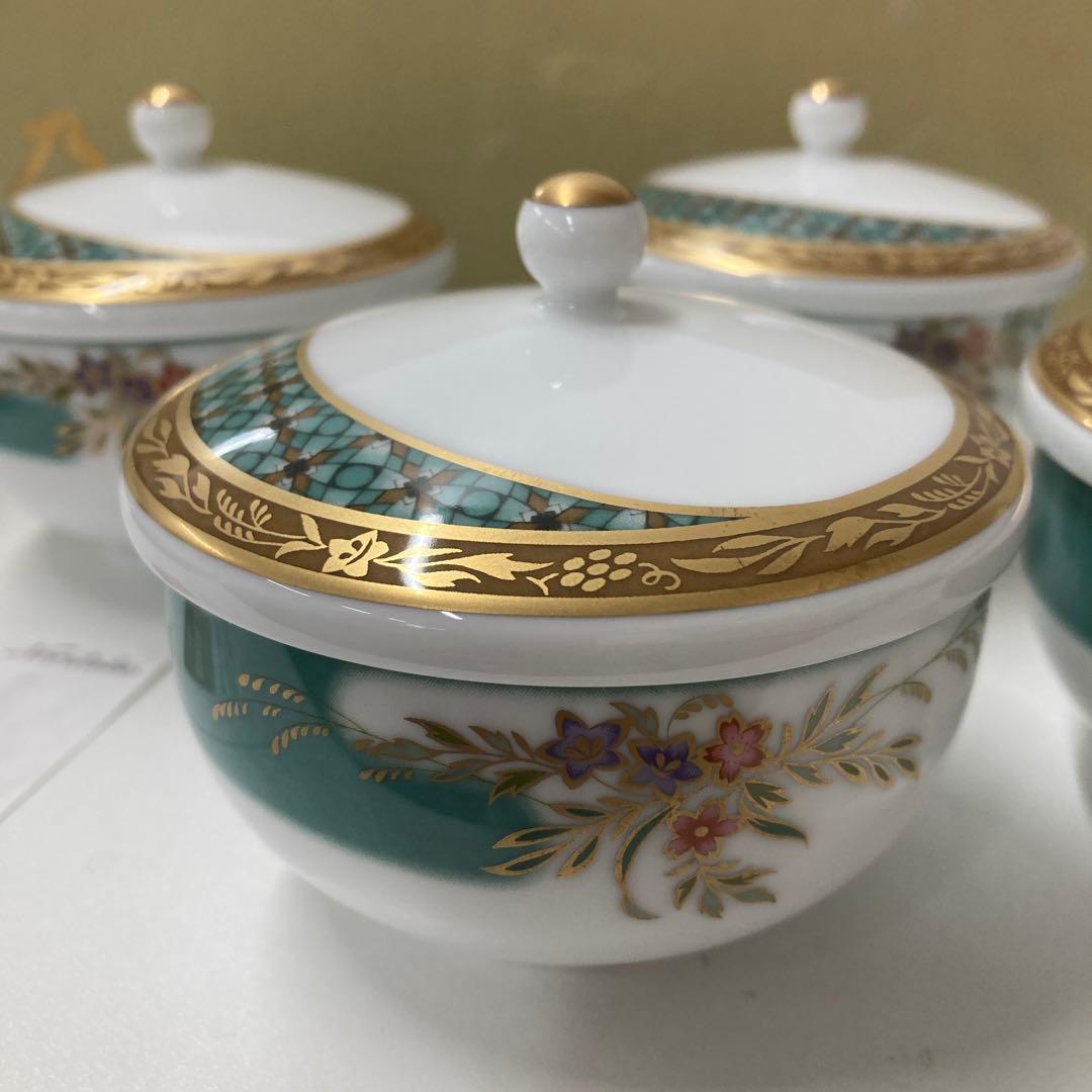 【新品未使用】　乃りたけ　Noritake　5客　蓋付　保管品　湯飲み茶わん　緑茶　お茶　湯呑_画像5