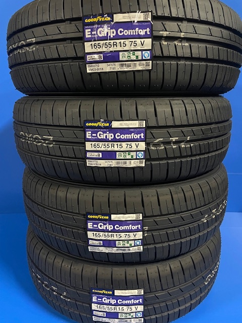 ◎ グッドイヤー 静音快適/在庫有/個人宅同価格 2025年/日本製 コンフォート 165/55R15 75V 4本セット 送料込みで26,800円～_画像1