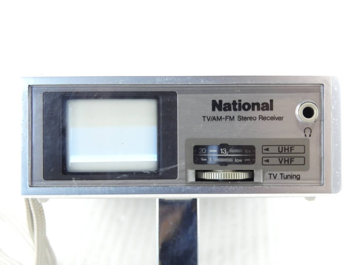 ** редкий! National микро белый чёрный с телевизором .FM/AM радио TR-1020 электризация OK утиль **