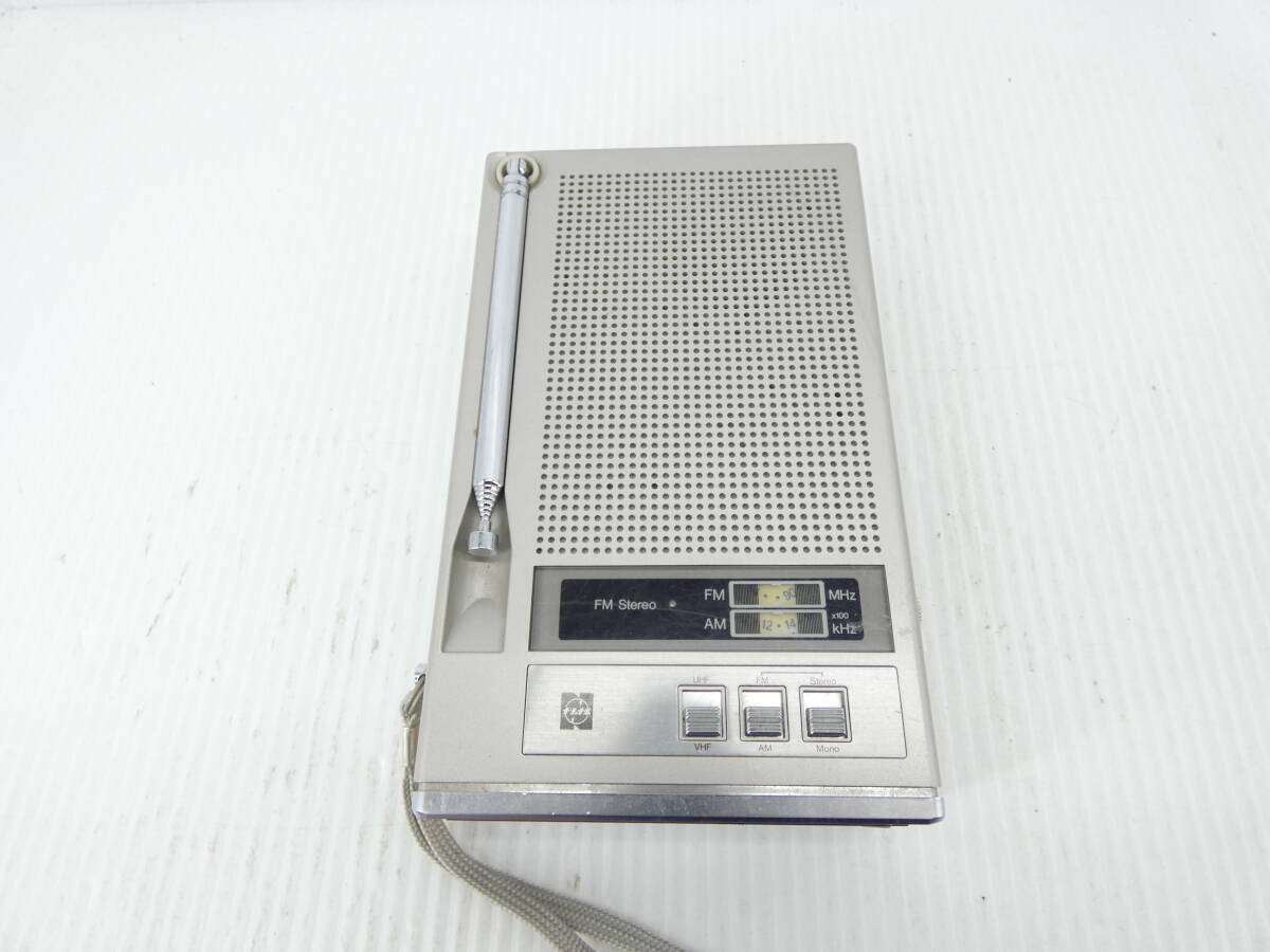 ** редкий! National микро белый чёрный с телевизором .FM/AM радио TR-1020 электризация OK утиль **