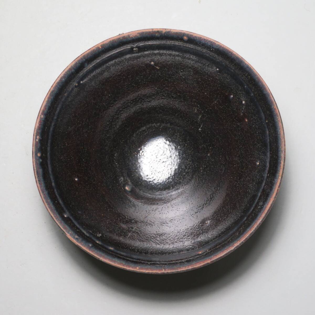 【東】(8-6) 宋～明時代　建盞黒釉天目碗　茶碗　Saga Horizon Limited　海底から引き揚げ　安南　中国美術／骨董品lot:111309_画像3