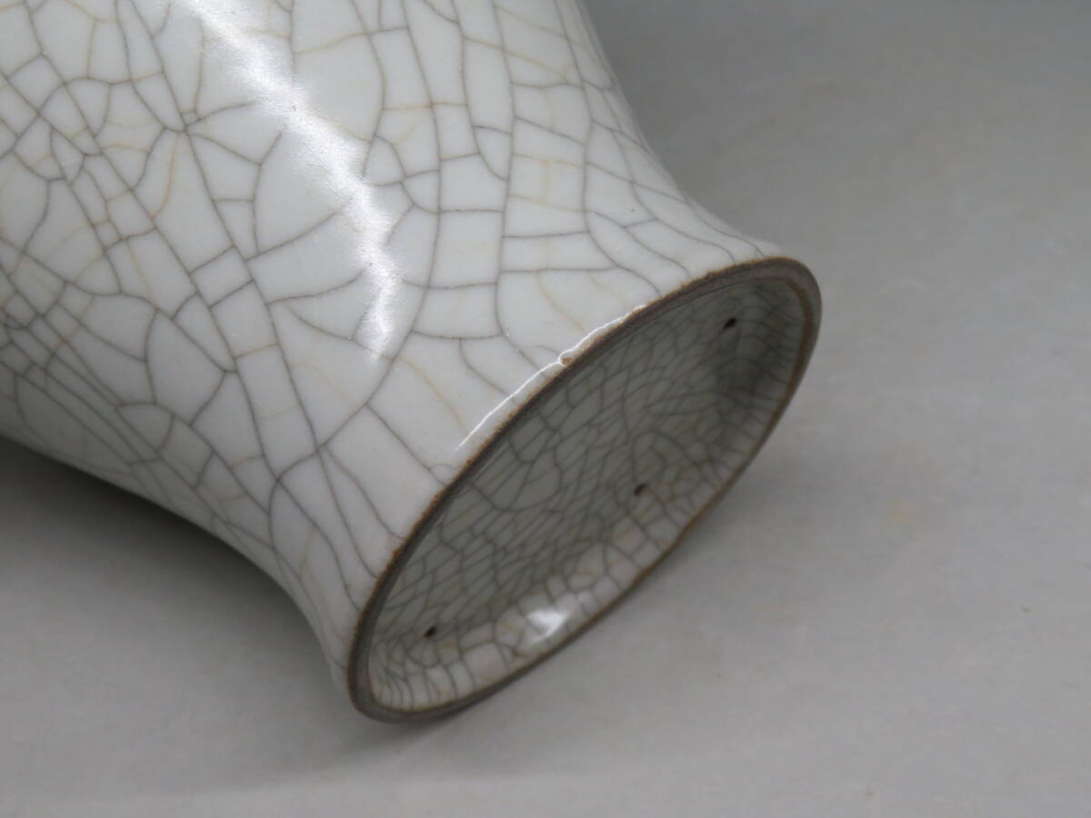 【東】宋時代　哥窯貫耳瓶　中国美術/古美術・骨董品　lot:111508_画像8