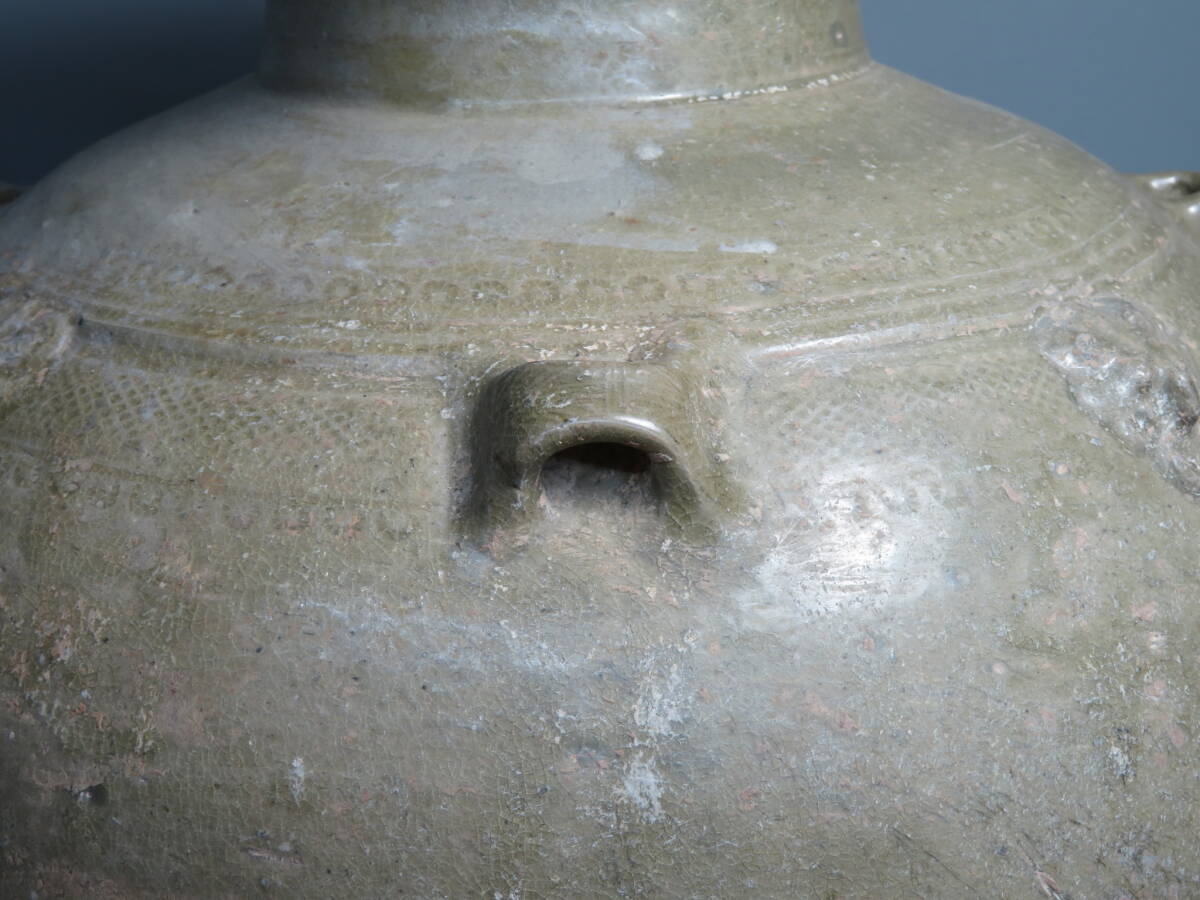 【東】 晋時代　青磁大壷　Saga Horizon Limited　海底から引き揚げ　安南　中国美術／骨董品　lot:112802_画像6