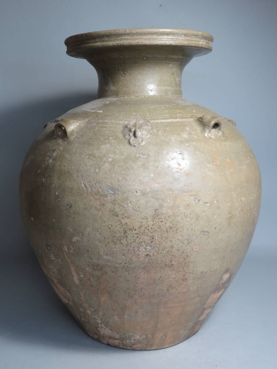 【東】 晋時代　青磁大壷　Saga Horizon Limited　海底から引き揚げ　安南　中国美術／骨董品　lot:112802_画像1
