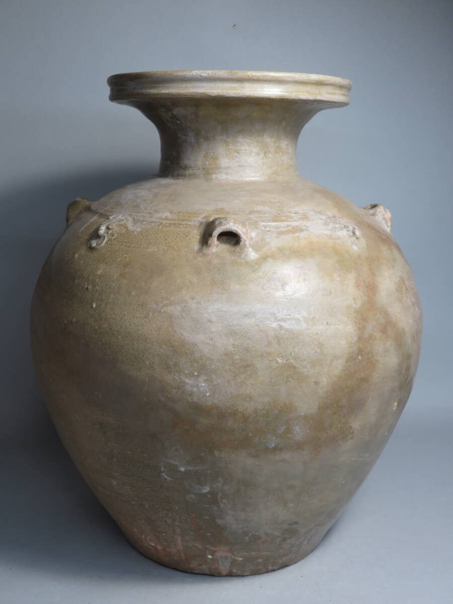 【東】 晋時代　青磁大壷　Saga Horizon Limited　海底から引き揚げ　安南　中国美術／骨董品　lot:112802_画像3