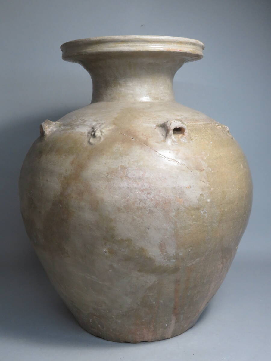 【東】 晋時代　青磁大壷　Saga Horizon Limited　海底から引き揚げ　安南　中国美術／骨董品　lot:112802_画像4