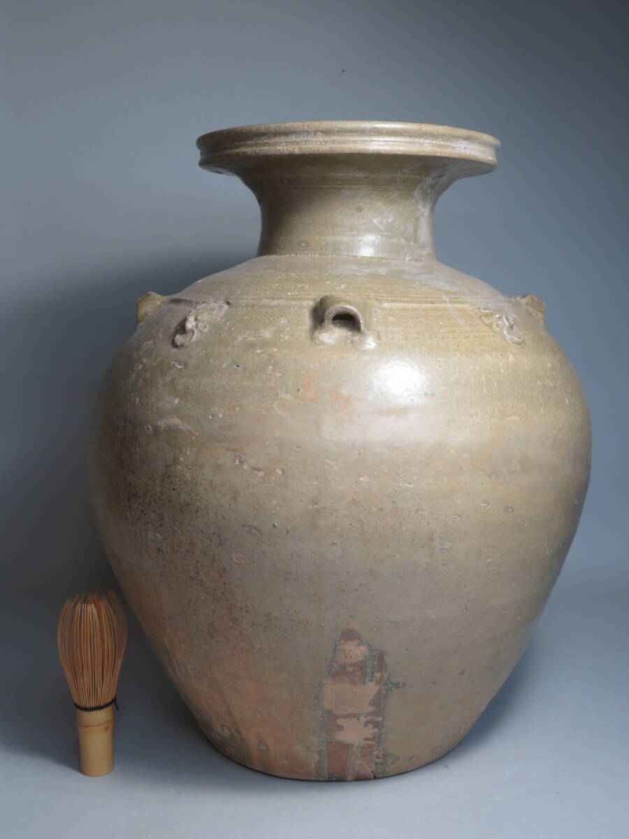 【東】 晋時代　青磁大壷　Saga Horizon Limited　海底から引き揚げ　安南　中国美術／骨董品　lot:112802_画像10