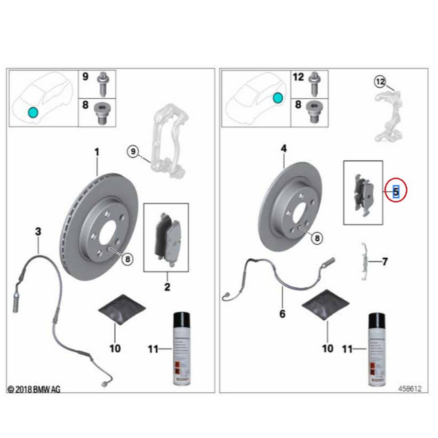 brembo ブレンボ BMW F10 F11 523i 523d 528i 530i 535i H5 リア リヤ 低ダスト ブレーキパッド 34216862202 34218847062_画像2