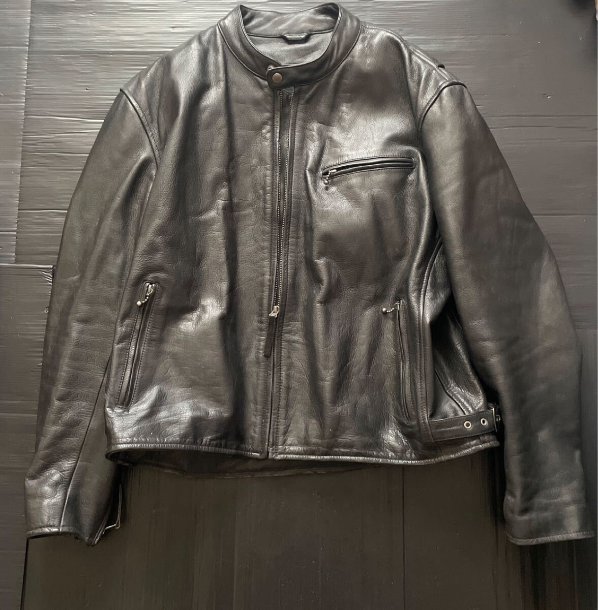 レザージャケット 革ジャン　MOTO FIELD 黒　5L_画像1