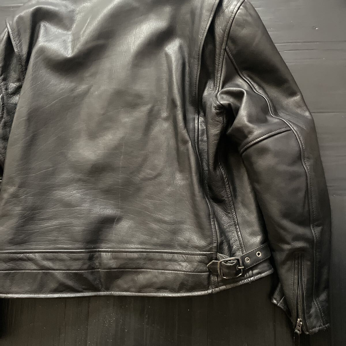 レザージャケット 革ジャン　MOTO FIELD 黒　5L_画像6