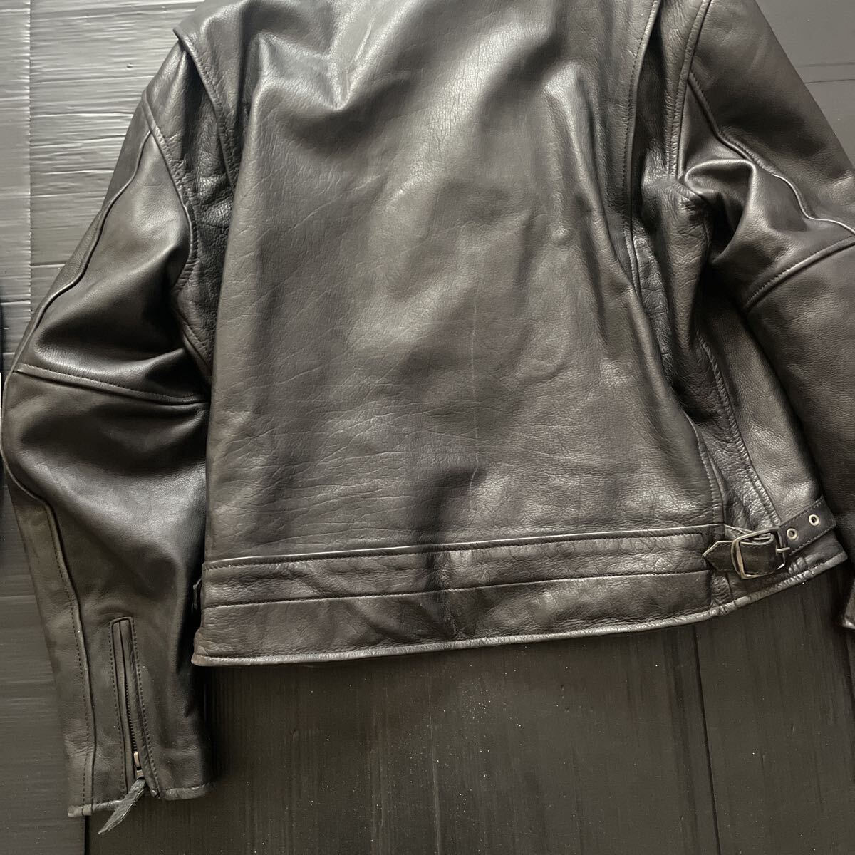 レザージャケット 革ジャン　MOTO FIELD 黒　5L_画像7