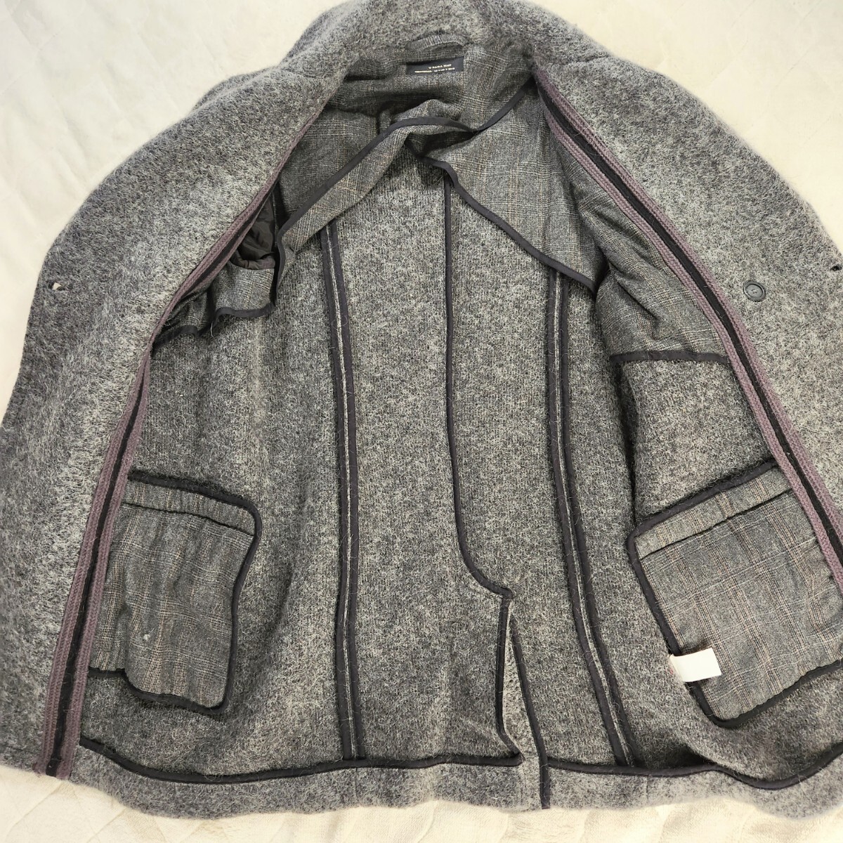 ZARA MAN　チェスターコート　モヘア　グレー_画像3