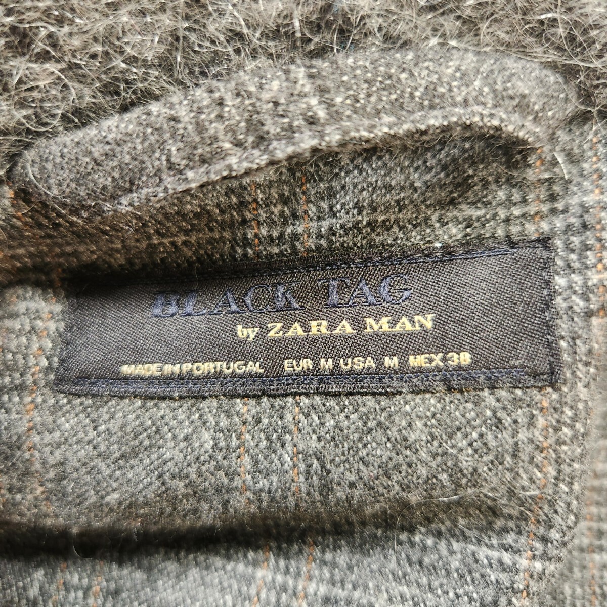 ZARA MAN　チェスターコート　モヘア　グレー_画像4