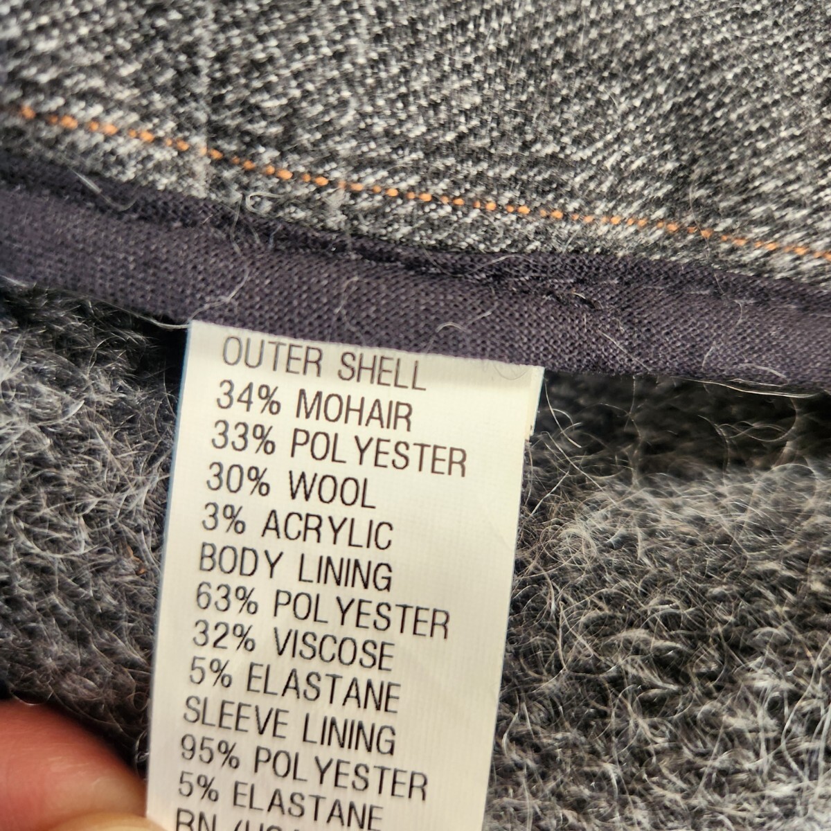 ZARA MAN　チェスターコート　モヘア　グレー_画像5