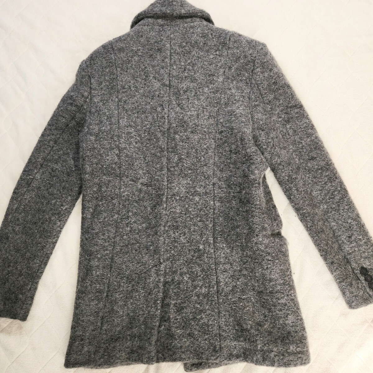 ZARA MAN　チェスターコート　モヘア　グレー_画像6